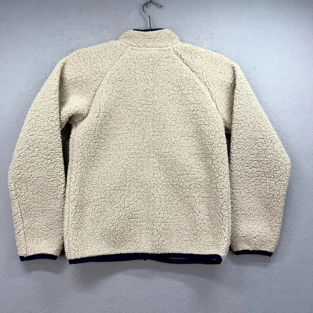 Columbia Shearling Fleece Jacket Youth Girls M Beige Sherpa Classic Full Zip‎